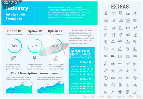 Image of Industry infographic template, elements and icons.