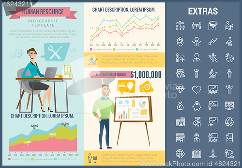 Image of Human resource infographic template and elements.