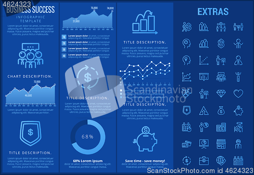 Image of Business success infographic template and elements