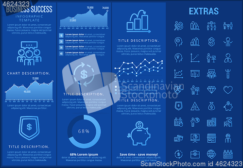 Image of Business success infographic template and elements