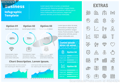 Image of Business infographic template and elements.