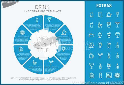 Image of Drink infographic template, elements and icons.