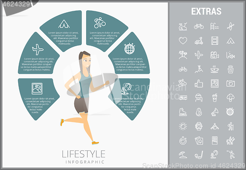 Image of Lifestyle infographic template, elements and icons