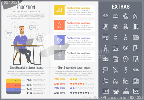 Image of Education infographic template, elements and icons