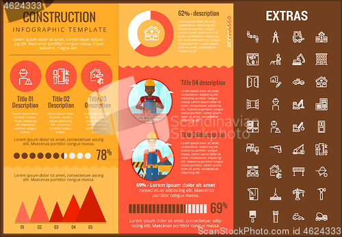 Image of Construction infographic template and elements.