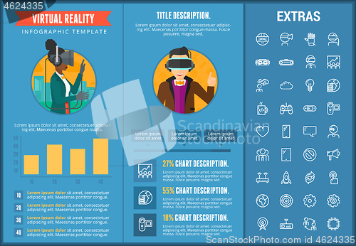 Image of Virtual reality infographic template and elements.