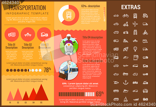 Image of Transportation infographic template and elements.