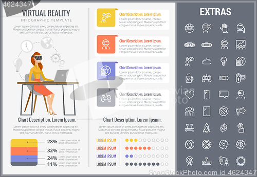 Image of Virtual reality infographic template and elements.