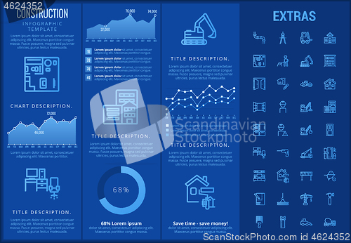 Image of Construction infographic template and elements.