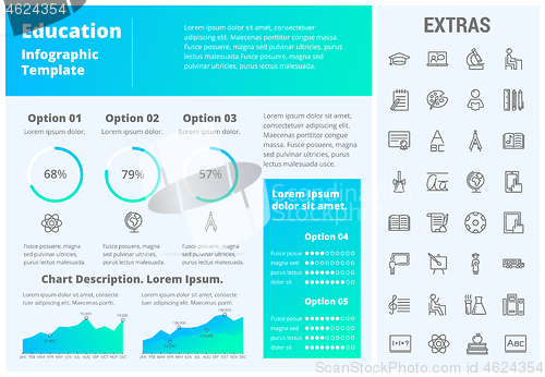 Image of Education infographic template, elements and icons