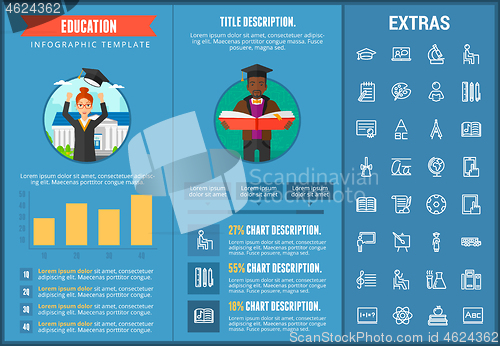 Image of Education infographic template, elements and icons