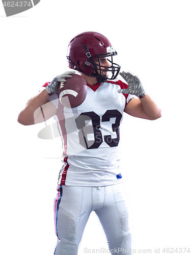 Image of american football player throwing ball