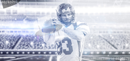 Image of american football player throwing ball