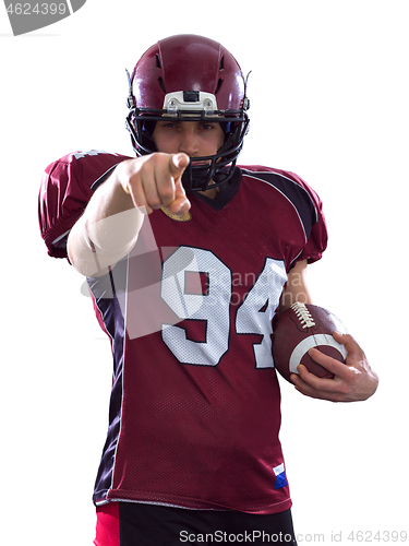 Image of American football player pointing