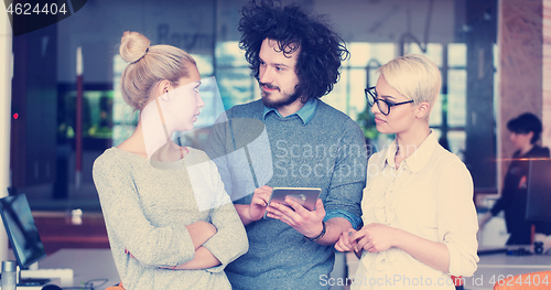 Image of Startup Business Team At A Meeting at modern office building