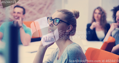 Image of Startup Business Team At A Meeting at modern office building