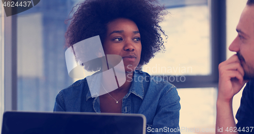 Image of Multiethnic startup business team on meeting