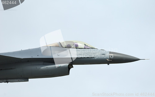 Image of F-16 Fighter Falcon in airshow