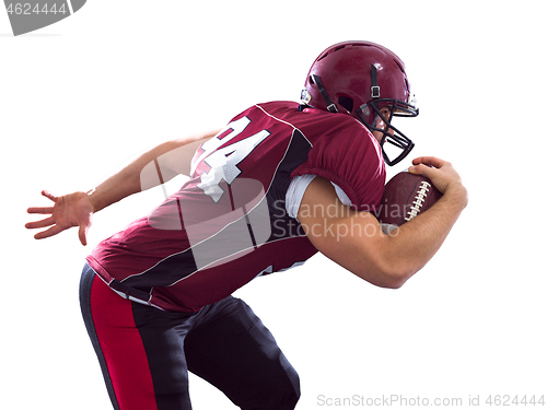 Image of American football Player running with the ball