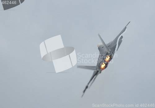 Image of F-22 Raptor  turning