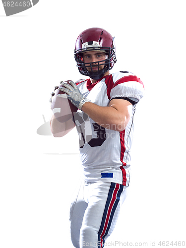 Image of american football player throwing ball