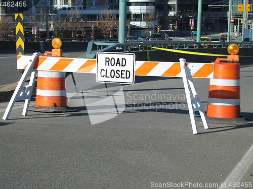 Image of road closed sign