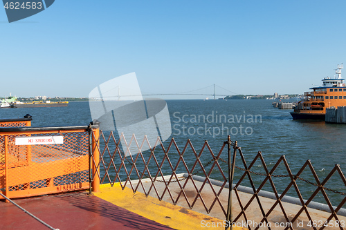 Image of the Verrazano Narrows Bridge at New York USA