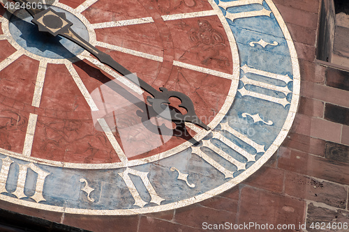 Image of Freiburg Muenster clock detail