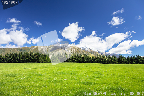 Image of Mountain Alps scenery in south New Zealand