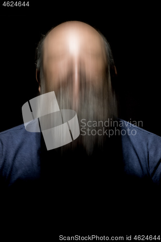 Image of bearded man motion blur portrait