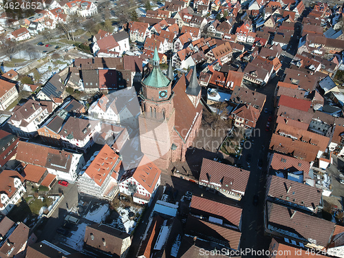 Image of aerial view over Weil der Stadt Baden Wuerttemberg Germany