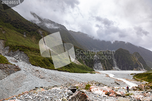 Image of Riverbed of the Franz Josef Glacier, New Zealand