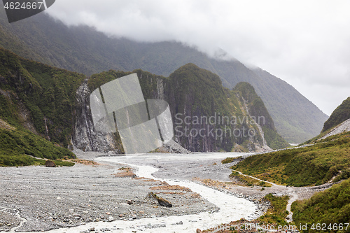 Image of Riverbed of the Franz Josef Glacier, New Zealand