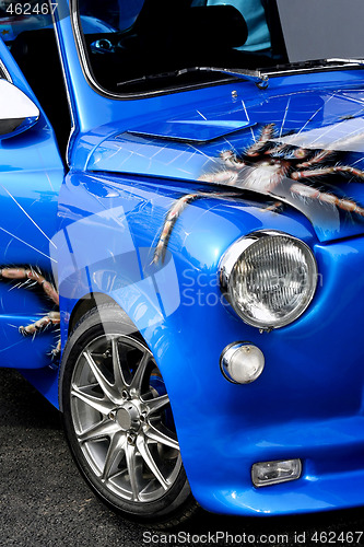 Image of Vintage blue car