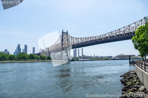 Image of Queensboro Bridge and Queens New York USA