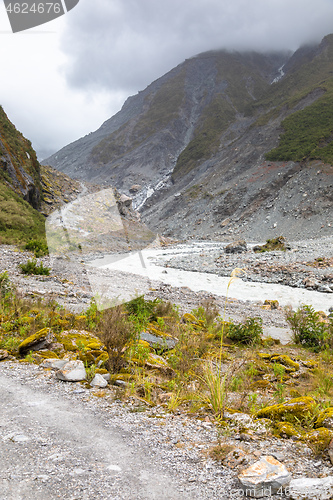 Image of Riverbed of the Franz Josef Glacier, New Zealand