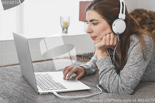 Image of Working at home while listen music