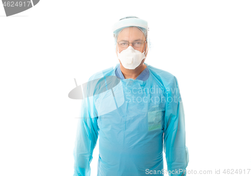 Image of Male healthcare worker in protective PPE