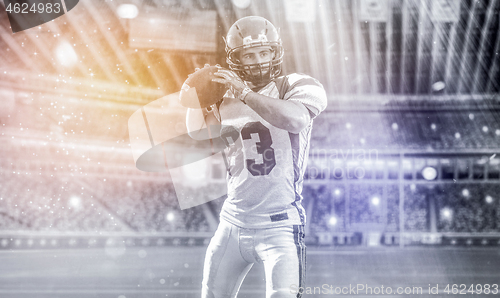 Image of american football player throwing ball