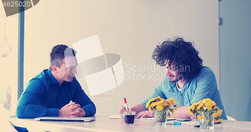 Image of Startup Business Team At A Meeting at modern office building