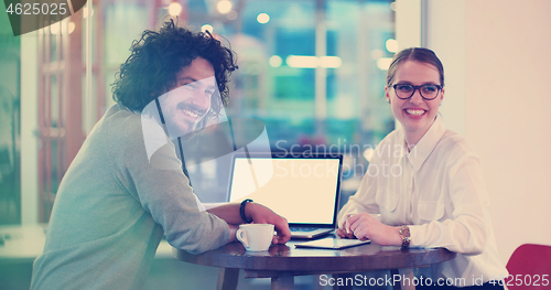 Image of Business People Working With laptop in office