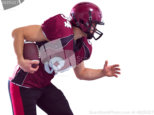 Image of American football Player running with the ball