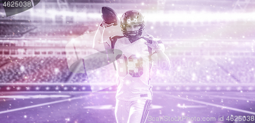 Image of american football player throwing ball