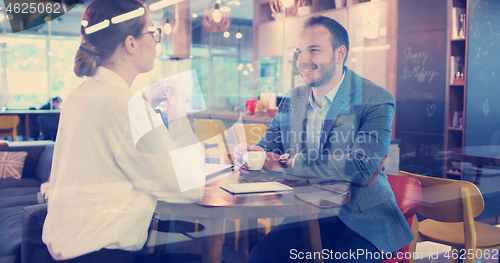 Image of Startup Business Team At A Meeting at modern office building