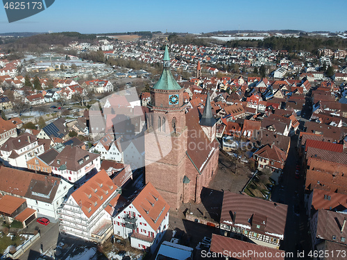 Image of aerial view over Weil der Stadt Baden Wuerttemberg Germany