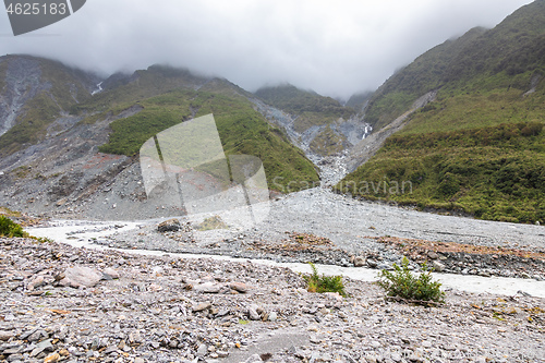 Image of Riverbed of the Franz Josef Glacier, New Zealand