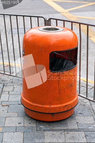 Image of Orange Litter Bin