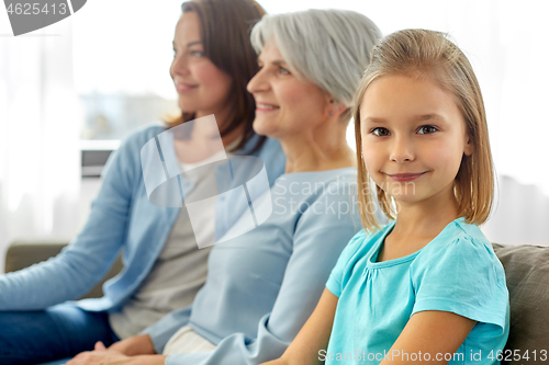 Image of portrait of mother, daughter and grandmother