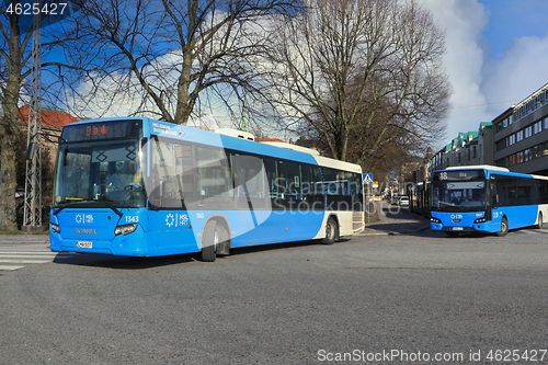 Image of Blue Helsinki City Buses