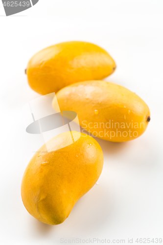 Image of Fresh honey mango fruits on white background